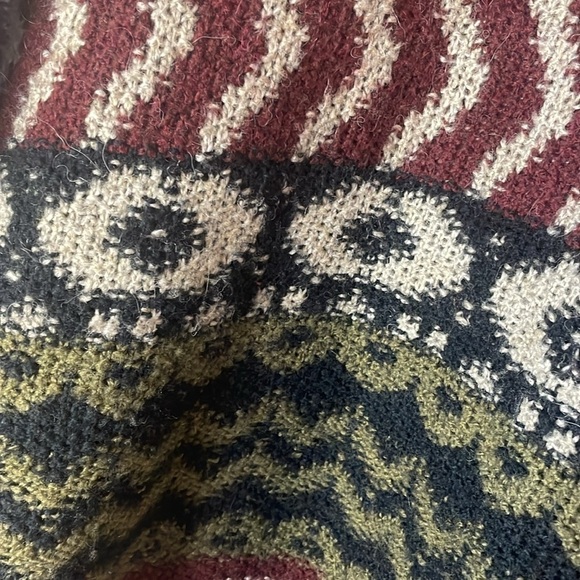 Abercrombie & Fitch Geometric Boho Long Hooded Cardigan with Pockets - Picture 5 of 8